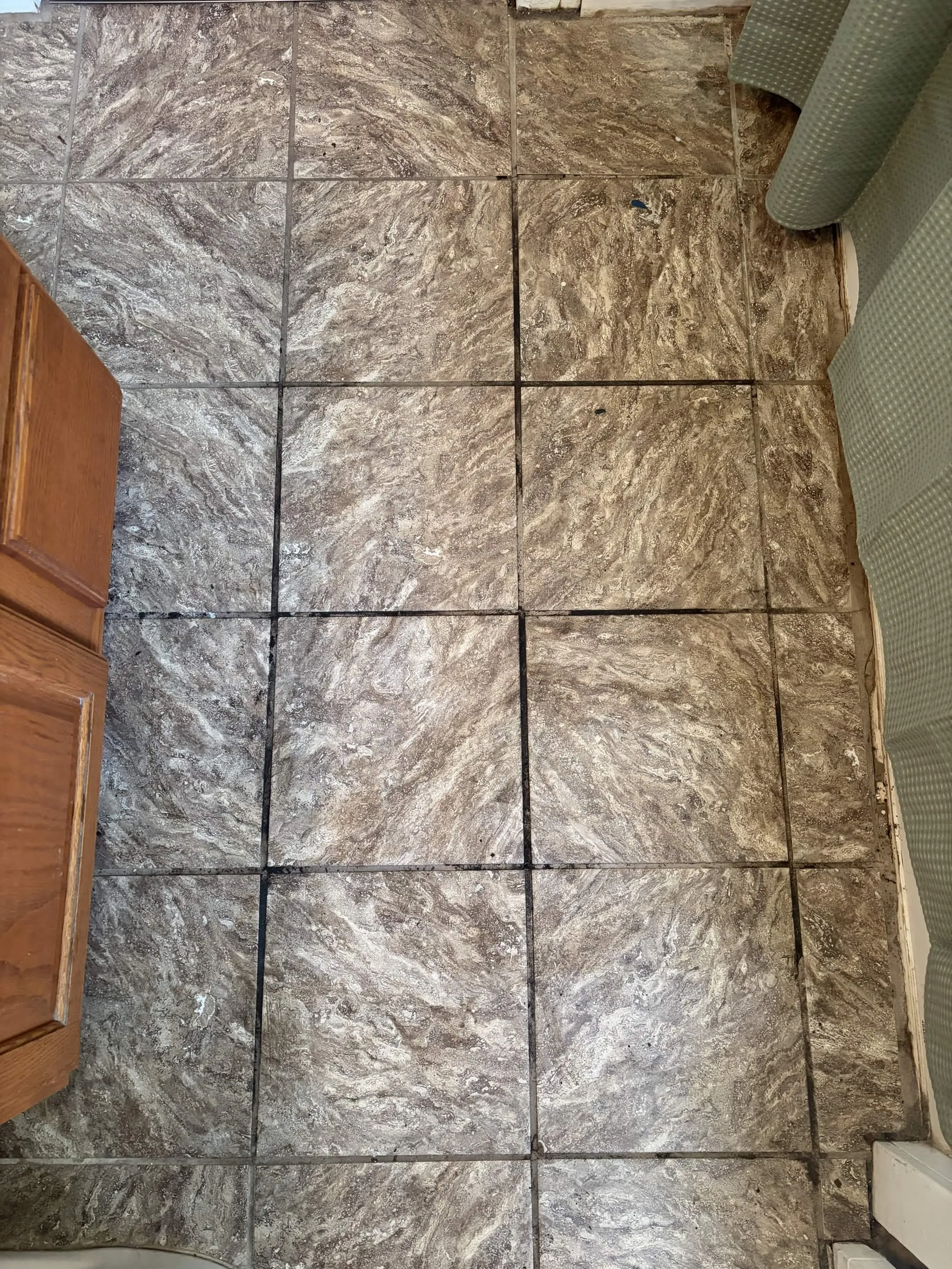Before: Tile & grout